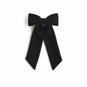NEW J. Crew | Black Velvet Oversized Hair Bow Barrette